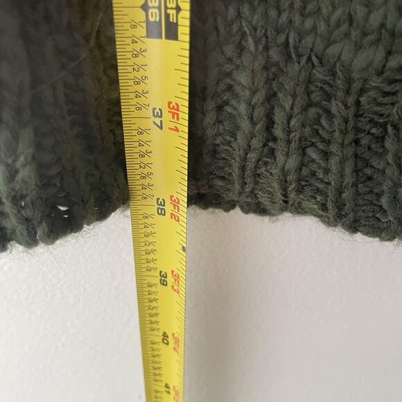 Cottagecore Forest Fairy Long Cardigan XS Green Stripe Knit Boho Festival Grunge - Picture 6 of 7